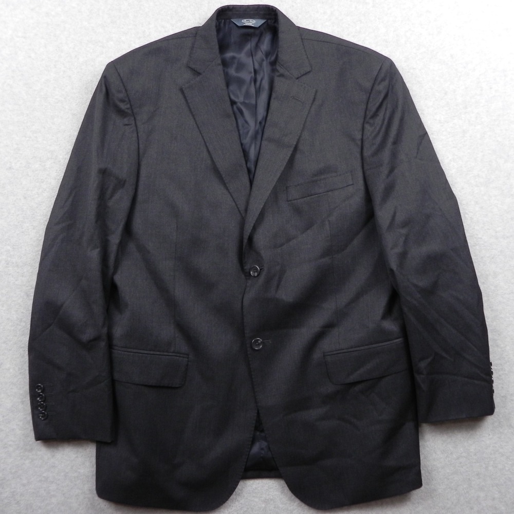 Pronto Uomo Platinum Blazer Mens 44R Wool 2-Button Suit Jacket Coat Formal Gray